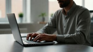 Calm workspace reflecting efficient, low-disruption productivity