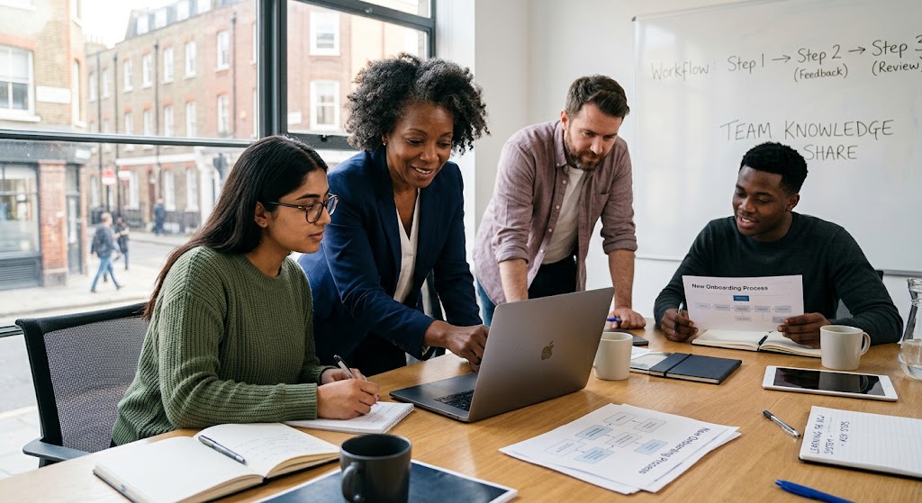 showing-an-experienced-uk-professional-helping-a-colleague-learn-a-new-process