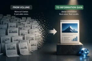 From Volume to Information Gain