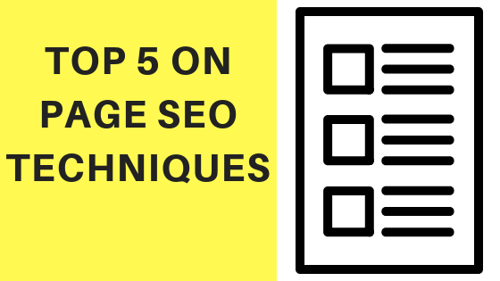 ON PAGE SEO TECHNIQUES