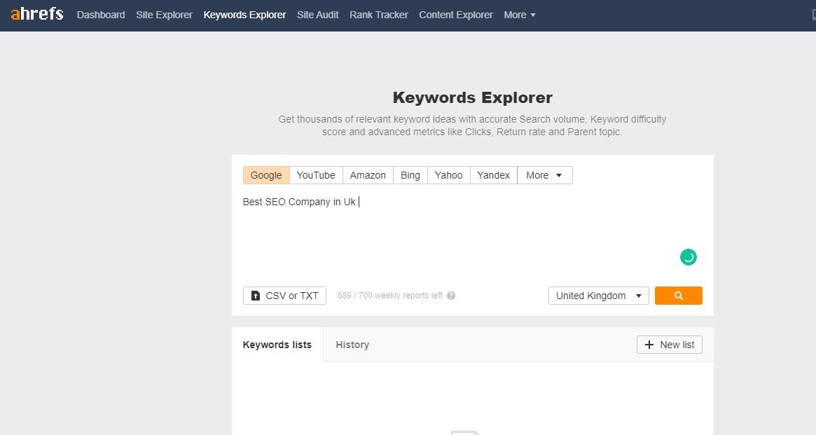 Find less competitive keyword using keyword explorer