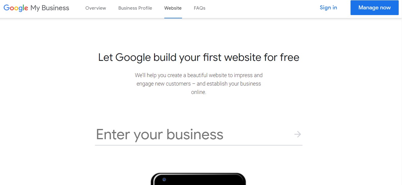 Create website with Google