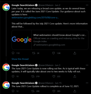 Google june update 2021