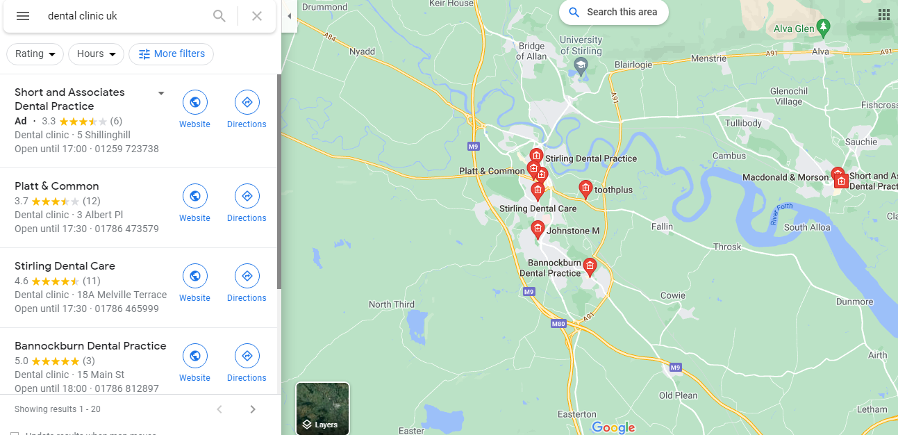 Google map business listing