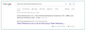 how much does teeth whitening cost uk